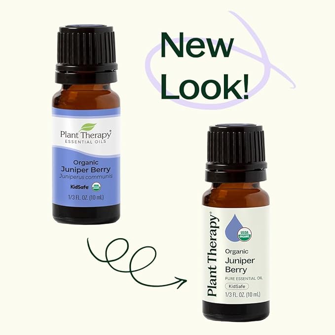Plant Therapy Organic Juniper Berry Essential Oil 100% Pure, Undiluted, Natural Aromatherapy, Therapeutic Grade 10 mL (1/3 oz)