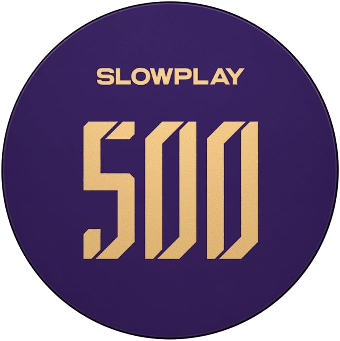 SLOWPLAY Godel Ceramic Poker Chips in Bulk, Casino Grade Ceramic 10-Gram Poker Chip for Texas Hold'em, 39mm Professional Chips Pack of 50 with Denomination of 500