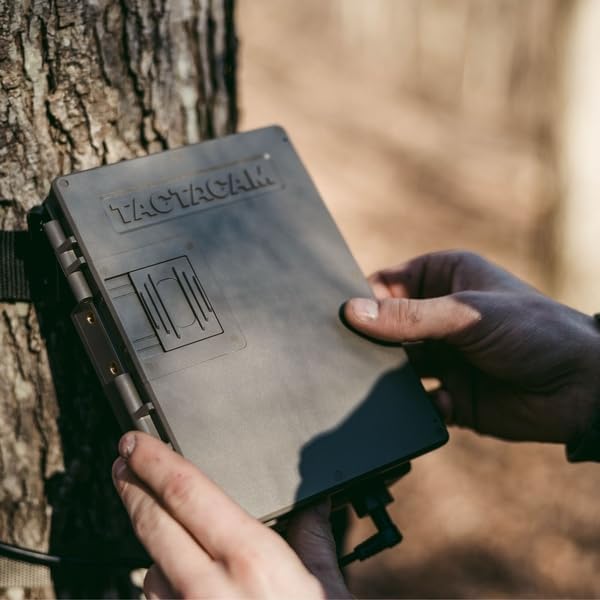 Tactacam Reveal Folding Solar Panel ??7.2W Output, Built-in Lithium Battery, Powers Trail Cameras, Compatible with Reveal & Defend Cams, Portable Design, 12V/2A Output