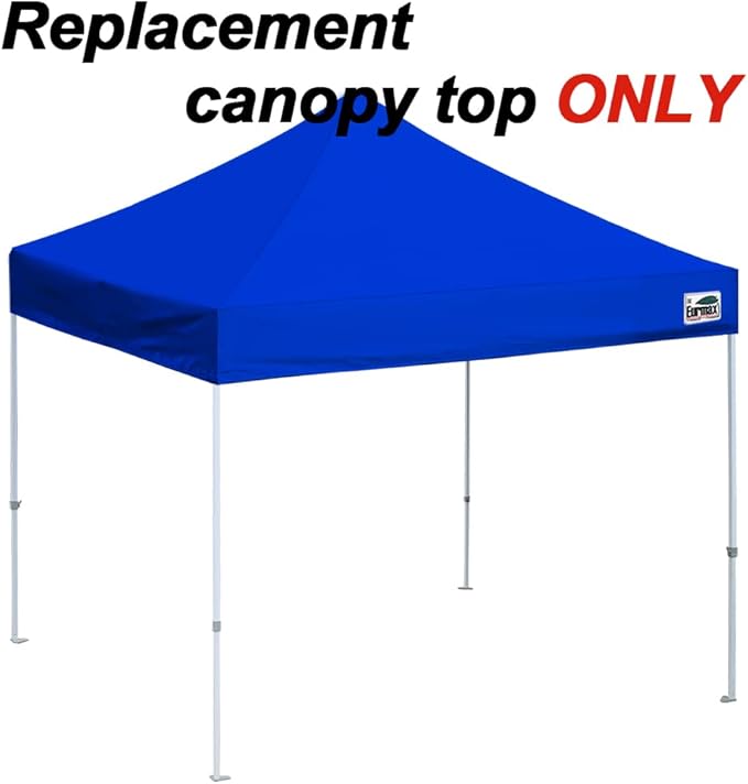 Eurmax USA New 10x10 Pop Up Canopy Replacement Canopy Tent Top Cover, Instant Canopy Top Cover ONLY, Choose 30 Colors,Bonus 4PC Pack Weight Bag (Blue)