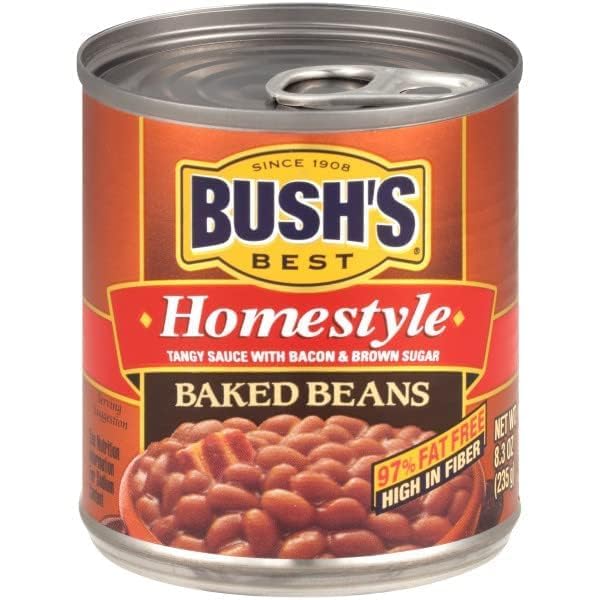 Bush's Best Baked Beans, Homestyle, 8.3 Oz (Pack of 18)