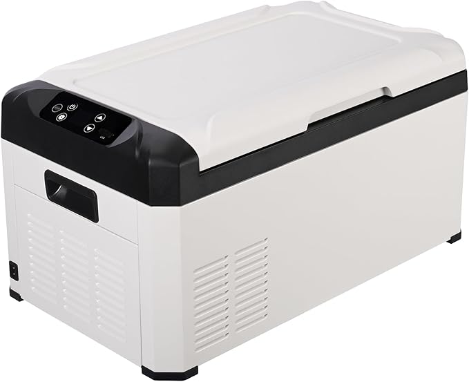23QT(22L) Car Refrigerator Freezer Compressor Cooler, Portable 12V/24V for Camping, Road Trips, Truck, Vehicle, Car Fridge for Outdoor, Home Use with Quick Cooling - Efficient & Quiet(White)