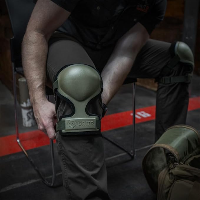 GRITR Tactical Knee Pads for Work, Hunting, Construction, Gardening, Paintball w/Foam Padding, Hard Shell & Adjustable Straps - Heavy Duty Professional Knee Protectors for Men & Women