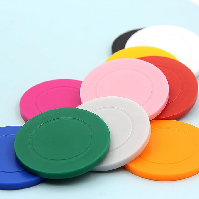 500 Custom Poker Chips Plastic Tokens,40mm/1.57in Diameter,Imprint Full-Color with Your Logo,Text or Images for Drink Bar,Wedding,Event,Company Advertise