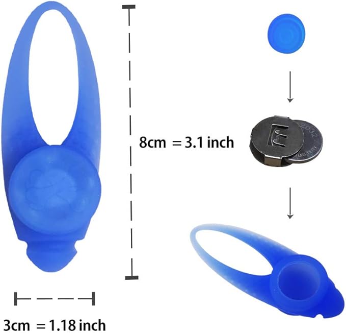 LaRoo Dog Lights for Night Walking,Led Dog Collar Lights for Nighttime Clip On Light up Dog Collar (Blue)