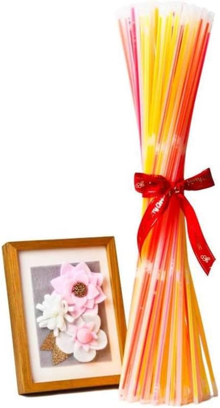 Glow Fever Glow Sticks Bulk 100ct 22'' Glow Necklaces with Connectors, Neon Light Sticks for Party Festivals Raves Concert Birthday Wedding, Peach