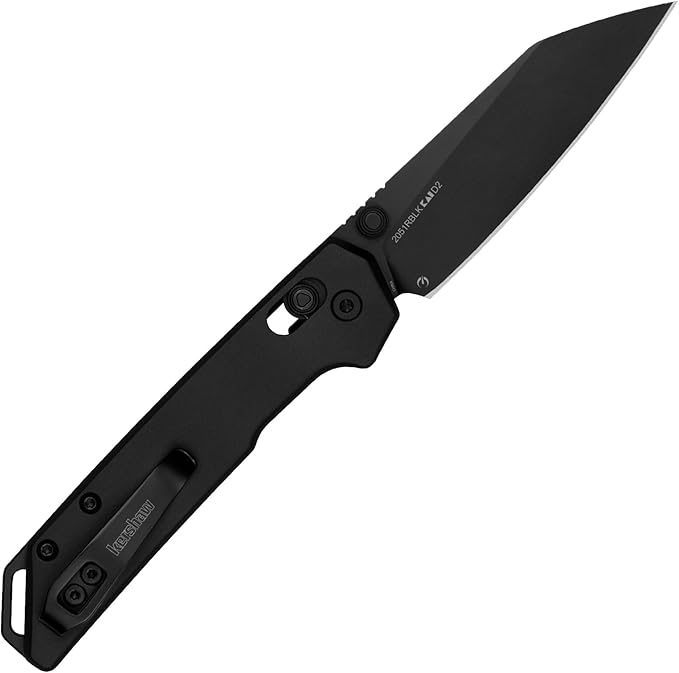 Kershaw Mini Iridium Folding Pocket Knife, 3 inch D2 Steel Blade, DuraLock, Aluminum Handle, Pocketclip
