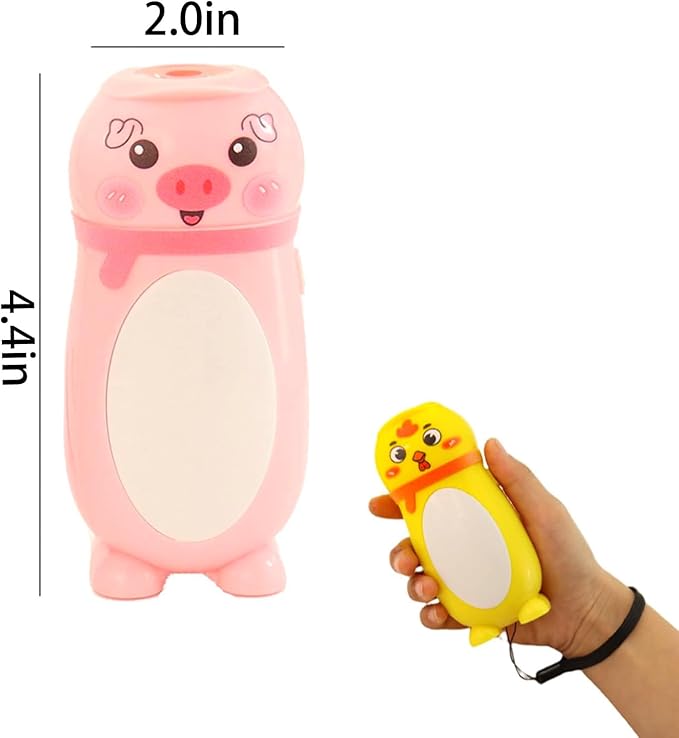 4 Pack Small Mini LED Flashlights for Kids - Cute Small Animal Flashlight - 2 in 1 Flashlight Camping Lantern Flashlights - Christmas Gifts Stocking Stuffers for Girls Boys