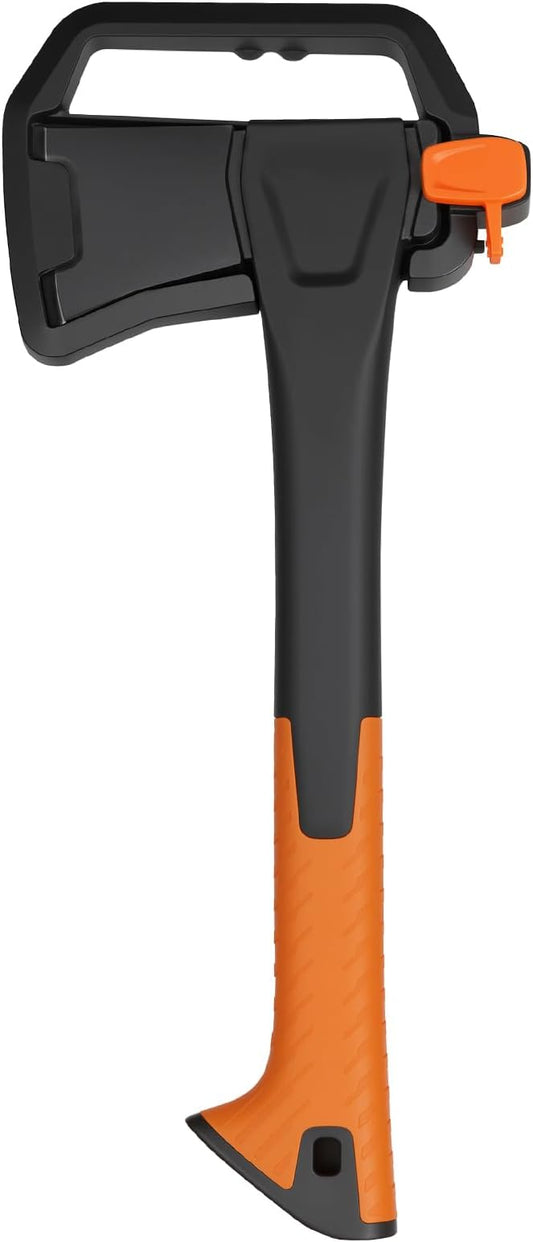 X14 Hatchet Axe, 14??Camping Axe for Wood Splitting & Kindling with Nylon Hollow Handle, Anti-Slip Shock Absorption Grip for Outdoor Survival, Firewood, Hiking & Yard Tools