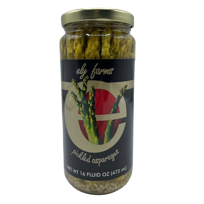 Ely Farms Pickled Asparagus - Unique and Irresistible Taste - Crunch Spears with a Garlic and Dill Flavor - Made with a Family Recipe