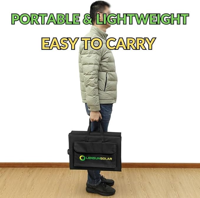 Lensunsolar 300W Solar Blanket Complete Kit Ready to Charge Battery and Solar Generator Portable Lightweight for Camping