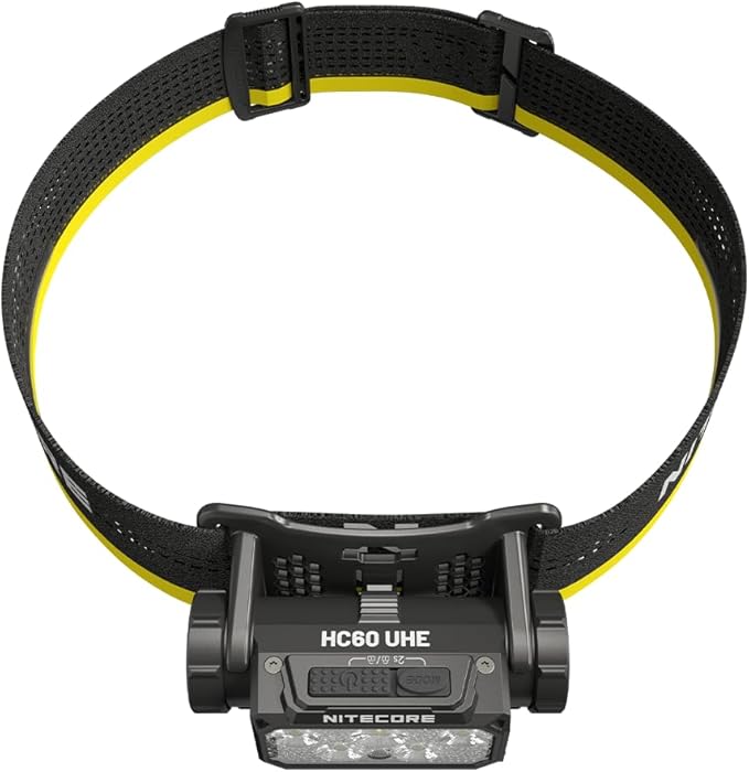 Nitecore HC60 UHE 1600 Lumen Headlamp, USB-C Rechargeable with White and Red Beams for Night Runing, Camping, Hiking, Hunting, and Industrial Work Sticker