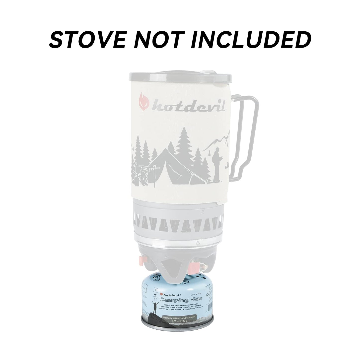 Hotdevil Camping Stove Fuel Butane Propane Blend Isobutane Fuel Canister Camping Fuel Gas Canister