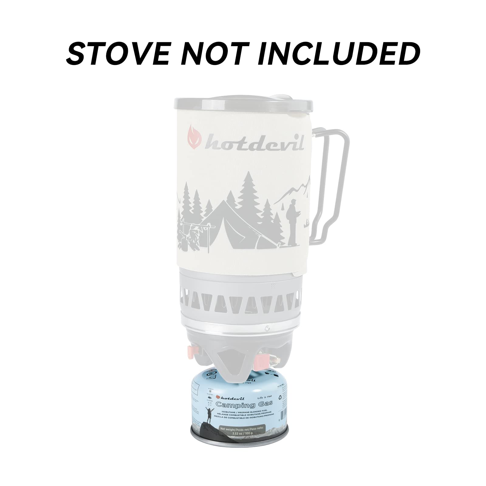 Hotdevil Camping Stove Fuel Butane Propane Blend Isobutane Fuel Canister Camping Fuel Gas Canister