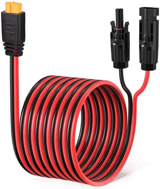 10AWG Solar to XT60 Charging Cable Solar Panel Extension Cable for Portable Power Station River 600 Solar Generator Battery Pack(25FT)