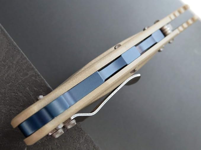 Eafengrow EF55 Pocket Knife Folding Knife G10 Handle D2 Steel Blade Folder EDC Tool Knifes for Working Camping with Clip(Desert)