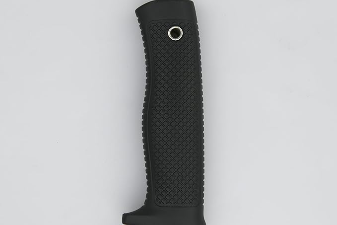 Tactical Fixed Blade Knife, 5.87 inch Blade, 4.65 inch Kray-Ex Handle, Stonewashed 420 Stainless Steel, with Secure-Ex Sheath for Outdoor Camping Hunting Survival (B-Black)