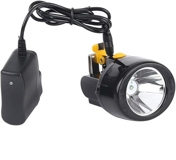 High Power Rechargeable Headlamp with One-Button Control, Long Range LED Miner Headlight, Adjustable Light Modes, Waterproof Head Torch for Camping, Hiking, Caving, Emergency Work Light