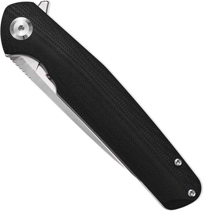 Sitivien ST102 Folding Knife, D2 Steel Blade+G10 Handle Pocket Knife, EDC Tool Knife for Outdoor, Camping, Hunting, Survival (Black) …