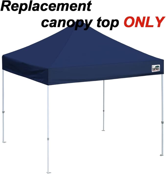 Eurmax USA New 10x10 Pop Up Canopy Replacement Canopy Tent Top Cover, Instant Canopy Top Cover ONLY, Choose 30 Colors,Bonus 4PC Pack Weight Bag (Navy Blue)