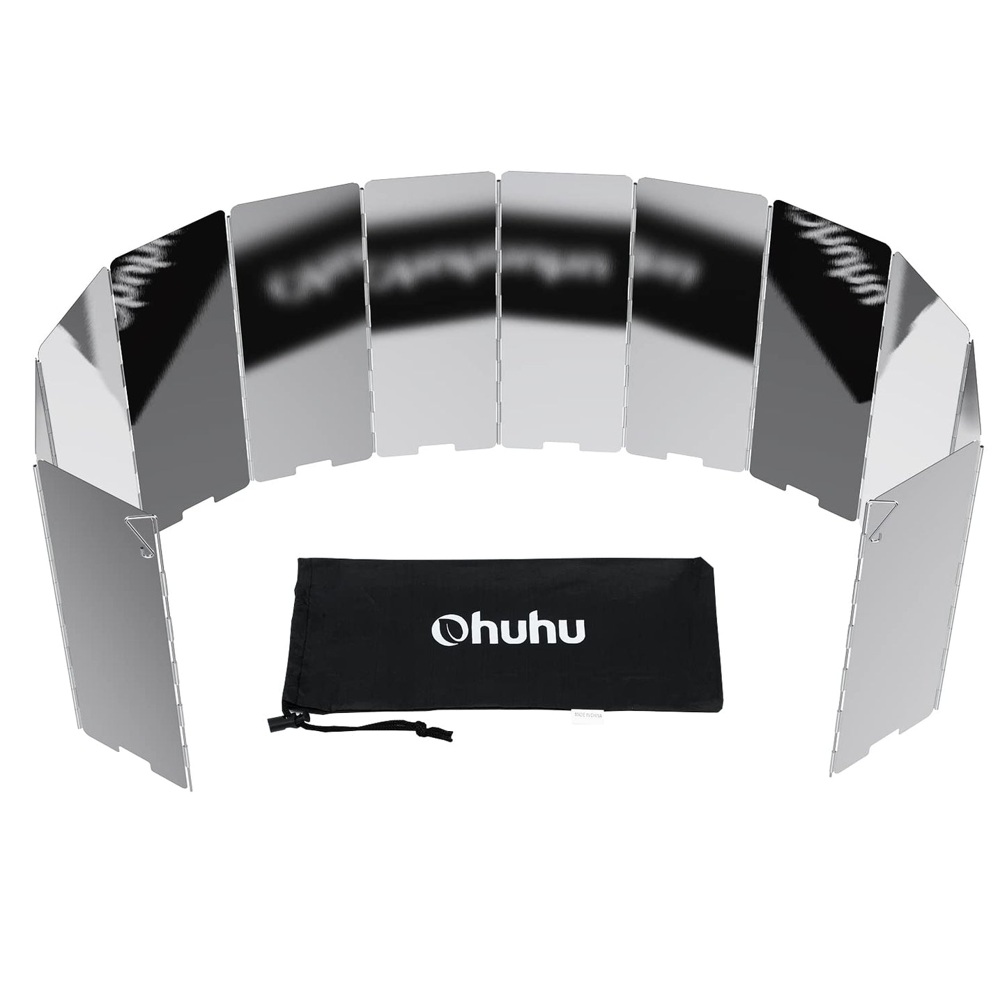 Ohuhu Camp Stove Windscreen 12 Plates Aluminum Folding Portable Camping Stove Windshield Cooker