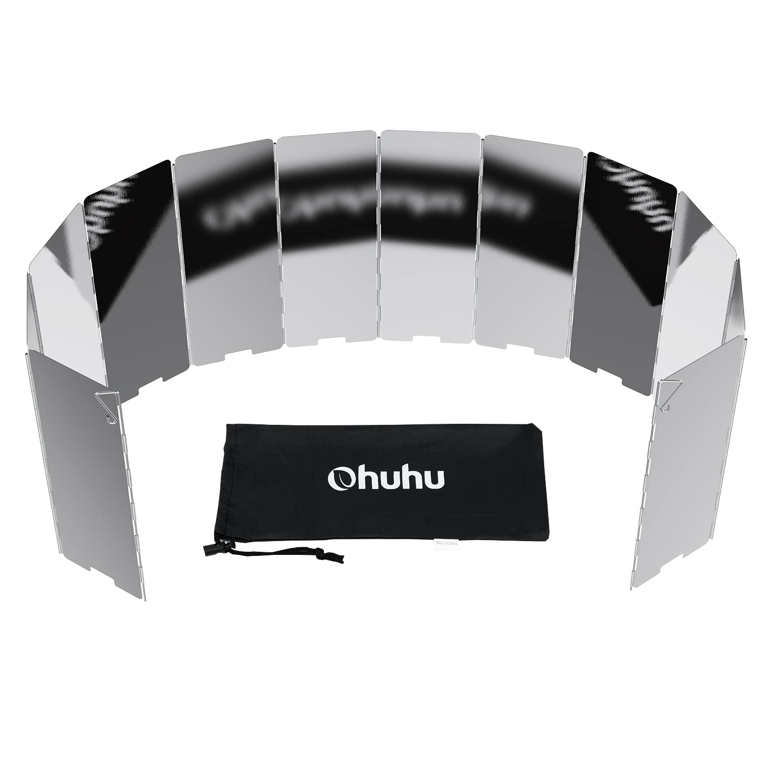 Ohuhu Camp Stove Windscreen 12 Plates Aluminum Folding Portable Camping Stove Windshield Cooker