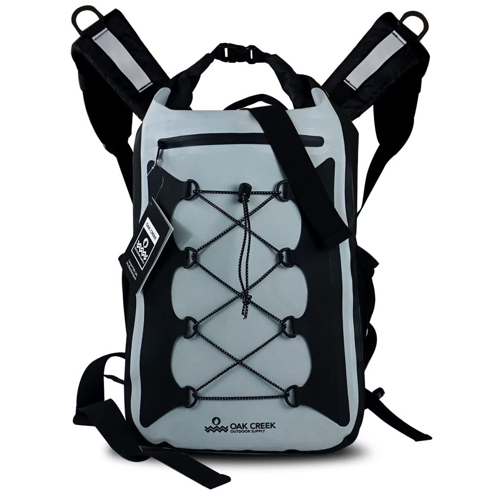 Oak Creek Canyon Falls 30L Dry Bag Backpack. Premium Waterproof Backpack with Padded Shoulder