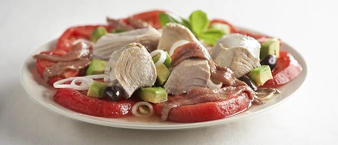 Ortiz Ventresca White Tuna Belly in Olive Oil, Tender Buttery Fillets with Exquisite Flavor, Superior Wild Caught Tuna Packed in Delicate Spanish Olive Oil, 3.88oz Can (Pack of 4)