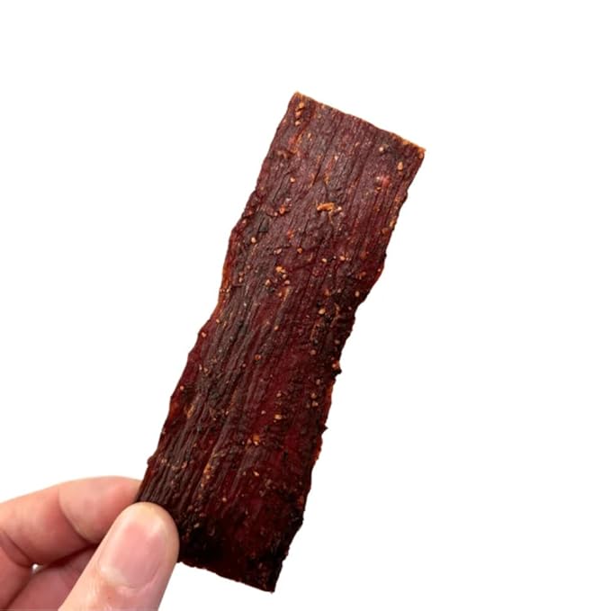 Old Fashioned Hot Beef Jerky - No Frills Tough and Old Style Dry Beef Jerky - All Natural, Gluten Free, No Added Preservatives and No Added MSG, Healthy Protein Snacks, 2 oz (Pack of 3)