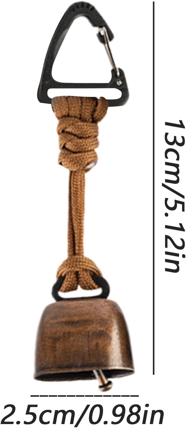 Loud Bear Bells for Hiking | Protection Bell | Wildlife Alert Cowbell with Lanyard and Carabiner,for Hiking Camping Backpacking Outdoor Women Men