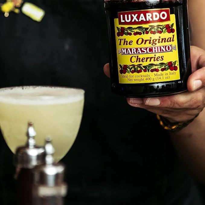 Luxardo Gourmet Cocktail Maraschino Cherries | for Old Fashioned, Manhattan and Desserts | Packed in Special Protective Bubble | 400G Jar (Pack of 3)