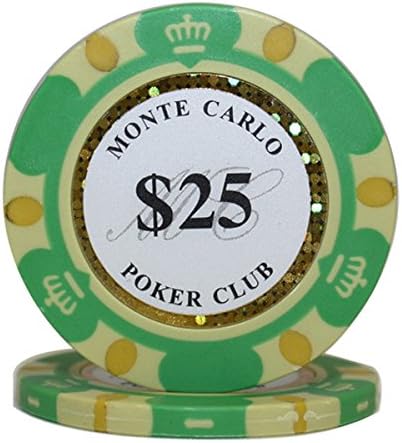 1000 pcs 14g Monte Carlo Poker Club Poker Chips Set with Aluminum Case Custom Build