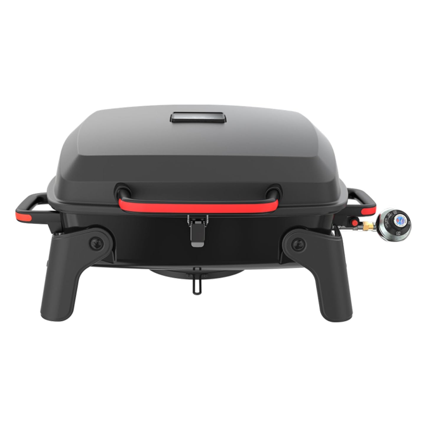 Megamaster Tabletop 1 Burner Gas Grill, Foldable Legs with Warming Rack