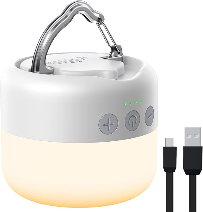 LED Camping Lantern Rechargeable 1000LM, Up to 300H Running Time Camping Tent Light, 6700mAh Emergency Light for Hurricane, Power Outages, Home, Hiking, Water-Resistant