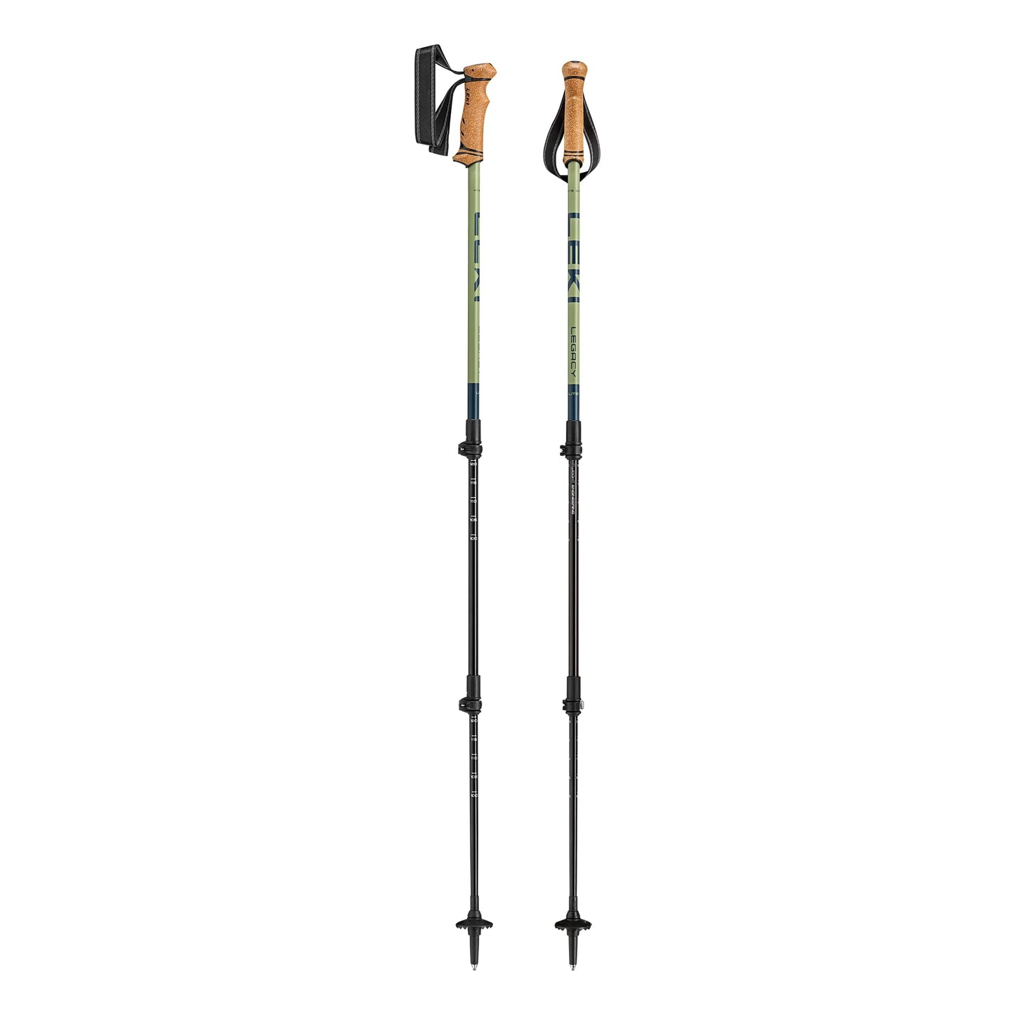 LEKI Legacy Lite Trekking Poles - Denimblue - Darkolive - 100-135cm