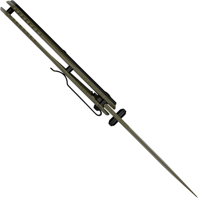 Kershaw Olive Outright Folding Pocket Knife, 3 inch 8Cr13MoV Stainless Steel Blade, Pocketclip