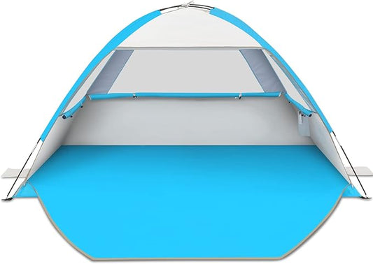 Gorich Beach Tent Sun Shelter for 3/4-5/6-7/8-10 Person with UPF 50ï¼?UV Protection, Lightweight & Easy Setup Beach Shade Canopy, Portable Beach Shade Tent Beach Cabana