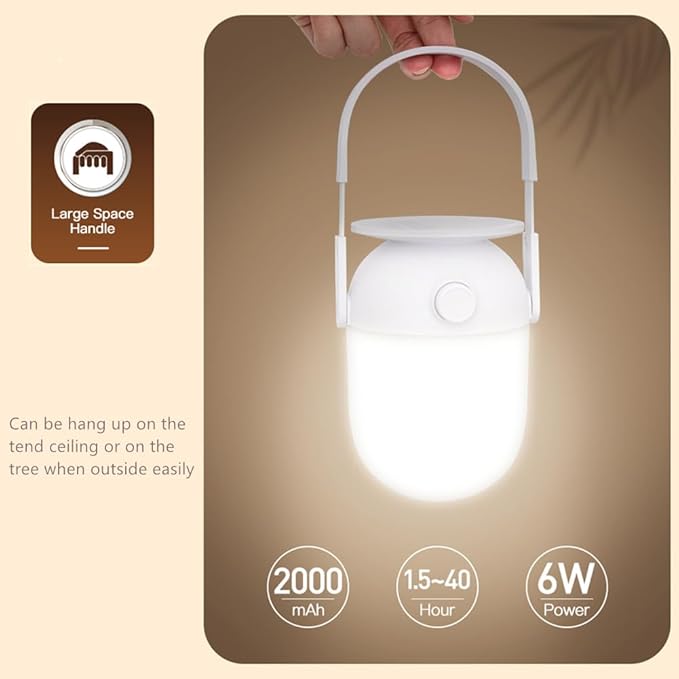 Lanterns for Power Outages, Dimmable Rechargeable Battery Operated Lights, Portable Outdoor Camping Lights for Hiking Emergency Survival (1)