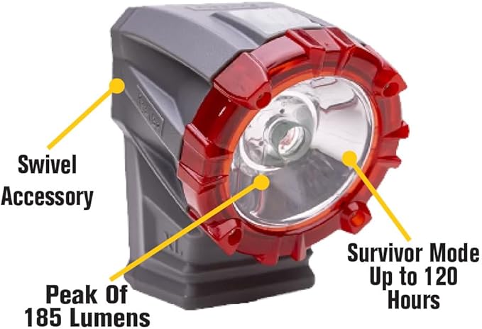 Koehler LI-8000-XL LED Cap Lamp ??MSHA Certified, 185 Lumens, Water & Drop Proof, Advanced LED Technology, Made in USA ??Ultimate Brightness & Safety for Mining
