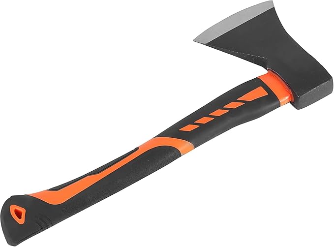 HOIGON 2 Pack 15 Inch Chopping Axe, Camping Hatchet with Fiberglass Shock-Absorbing Handle, Camp Axe for Kindling, Chopping Wood
