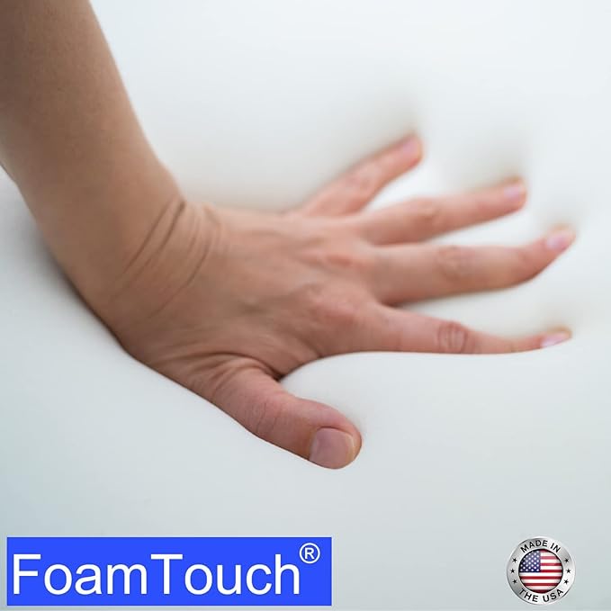 FoamTouch 4" Height x 30" Width x 75" Length Camper/RV bunk Mattress (Foam Only) White -No Cover