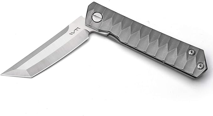 BGT 3.4 Inches Tanto Tactical Folding Knife TC4 Titanium Handle