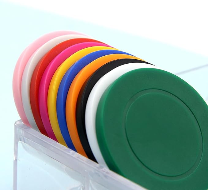 500 Custom Poker Chips Plastic Tokens,40mm/1.57in Diameter,Imprint Full-Color with Your Logo,Text or Images for Drink Bar,Wedding,Event,Company Advertise