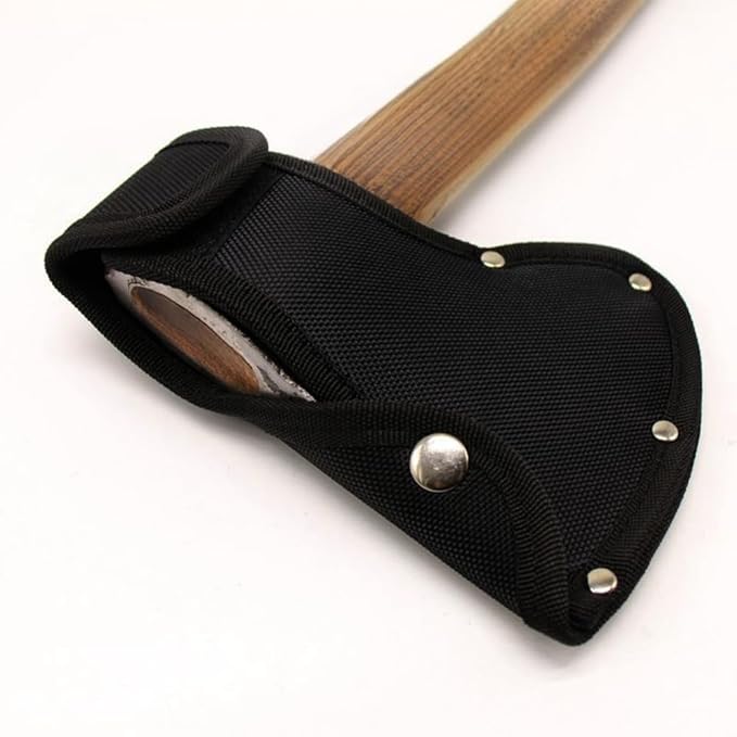 2Pcs Axe Sheath Hatchet Cover Black Protector Case Cover, Double Snap Hatchet Protector Case,Axe Head Cover for Outdoor Hiking Outdoors Work