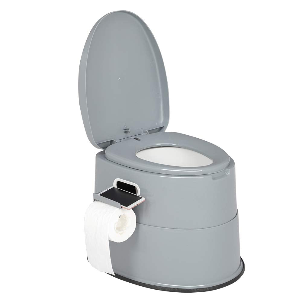 VINGLI Portable Toilet | Indoor Outdoor Commode w/Detachable Inner Bucket & Removable Paper Holder