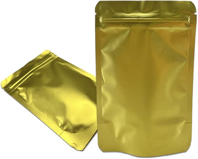 PABCK 50 Pieces 3.35x5.1 inch (Inside Size 2.95x3.15 inch) Stand-Up Resealable Heat Seal Bags