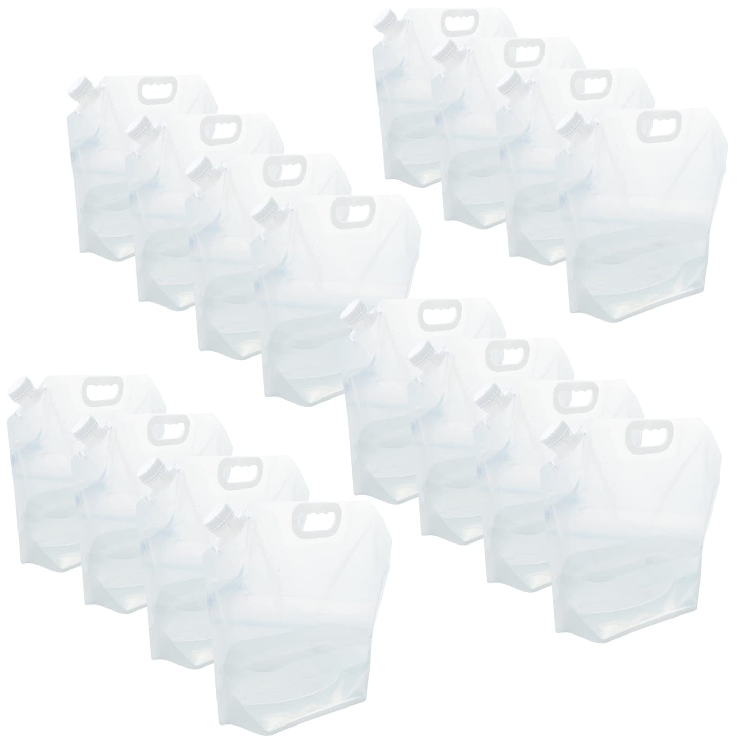 WMXWAN 16-Pack Collapsible Water Containers (2.6 Gallon / 10L Each) - BPA Free Water Storage Bags