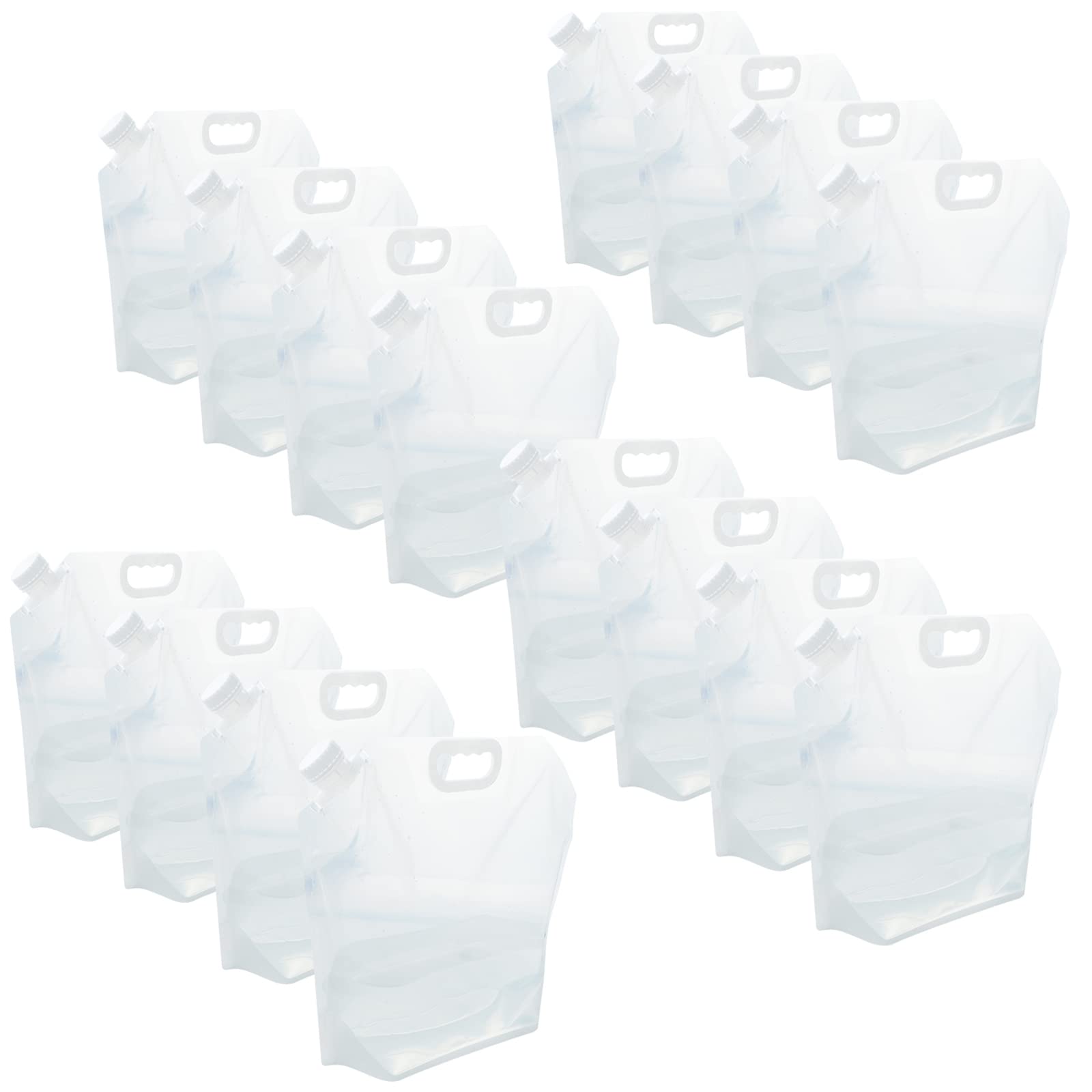 WMXWAN 16-Pack Collapsible Water Containers (2.6 Gallon / 10L Each) - BPA Free Water Storage Bags