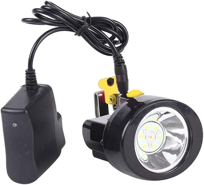 Rechargeable LED Mining Headlamp, Waterproof Explosion-Proof Miner Cap Light, High Power Helmet Headlamp for Coal Mining, Coon Hunting, Night Work, Hiking, Caving, Outdoor Adventure