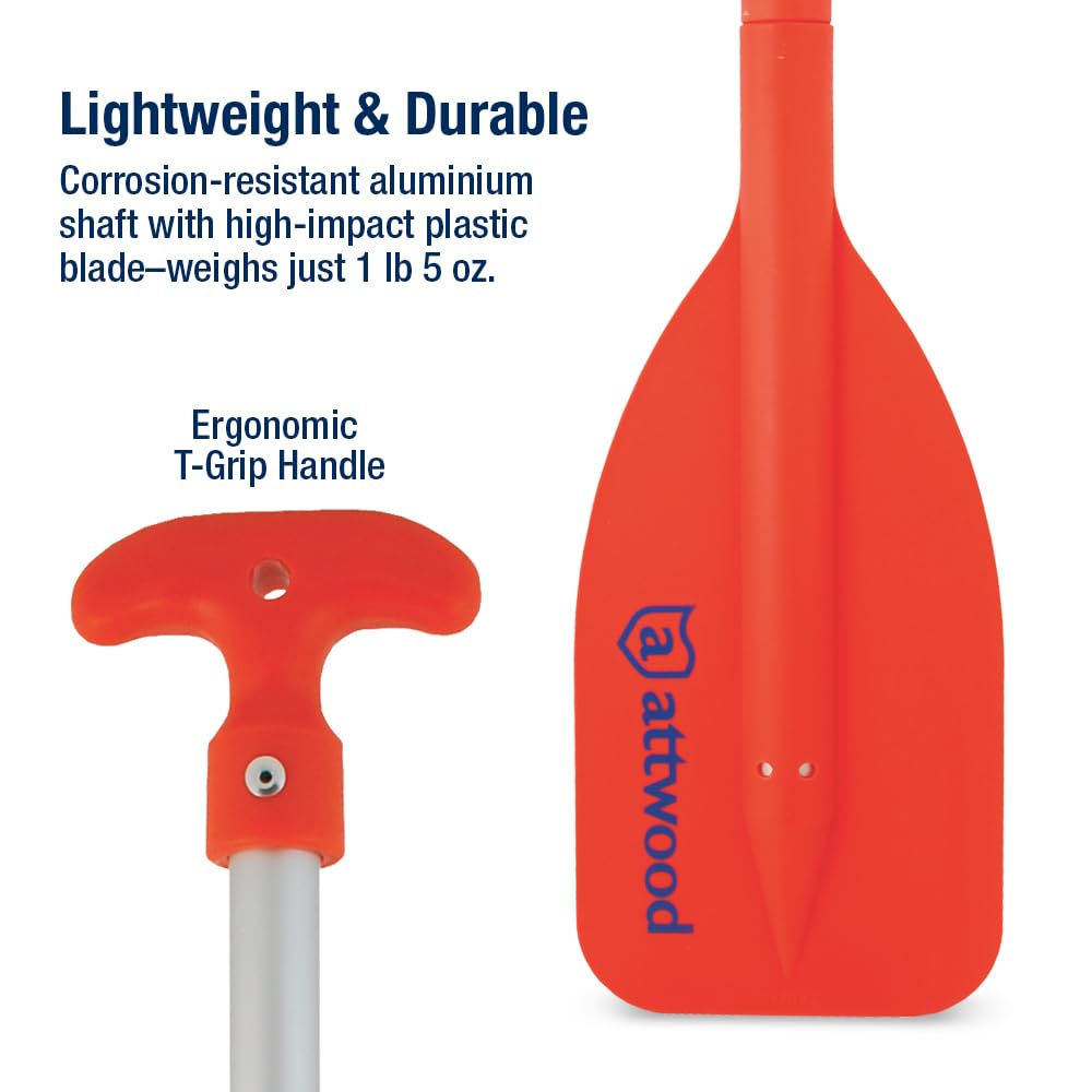 Attwood 24-inch to 54-inch Emergency Telescoping Paddle for Boating, Lightweight & Durable, High